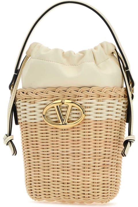 Valentino Garavani Bags for Women Valentino Garavani Raffia Bucket Bag