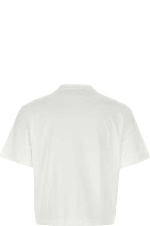 Versace Clothing Kaki for Men Versace White Cotton T-shirt