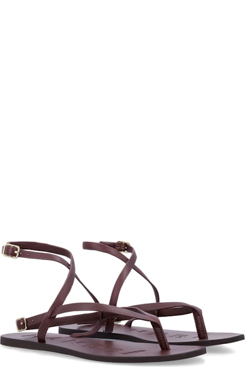 Manebi Manebì Leather Strappy Thong Sandals
