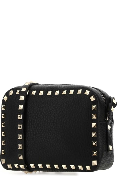 Valentino Garavani Shoulder Bags for Women Valentino Garavani Black Leather Rockstud Crossbody Bag