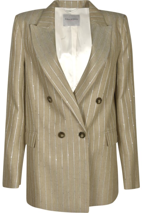 Ermanno Firenze Coats & Jackets for Women Ermanno Firenze Double-breasted Stripe Dinner Jacket