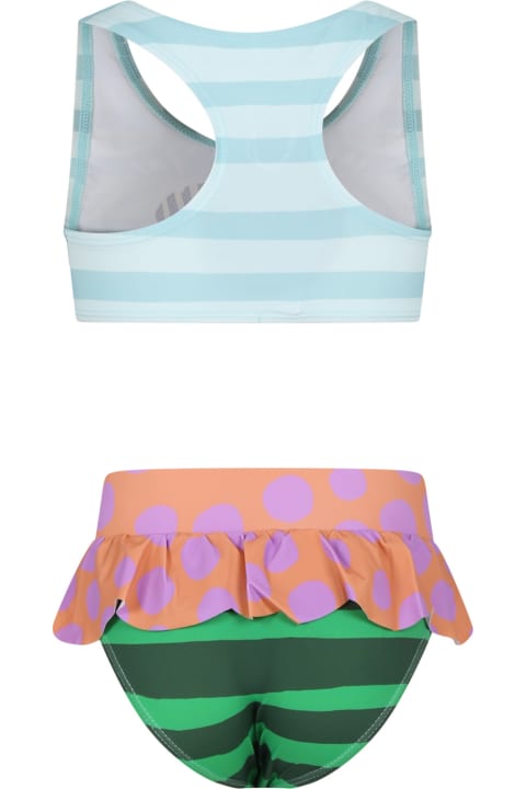 Swimwear for Girls Stella McCartney Kids Light Blue Bikini For Girl With Bees