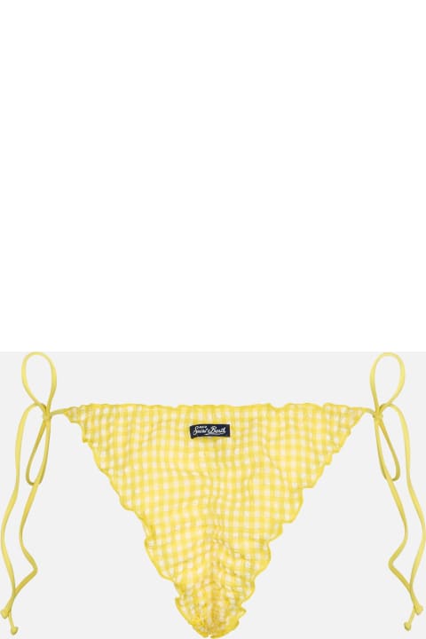 Homeware MC2 Saint Barth Woman Seersucker Cheeky Swim Briefs Miami