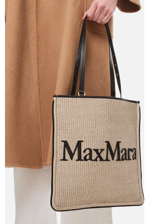 Max Mara Bags for Women Max Mara Raffia Easybag Shopping Bag