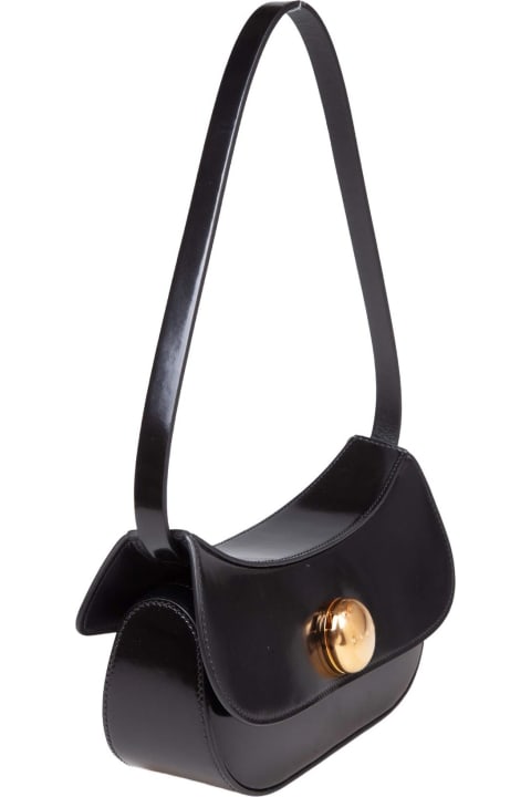 آخر صيحات الموضة من السيدات Marni Butterfly Hobo Bag In Black Leather