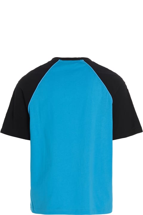 Fendi for Men Fendi Bicolor T-shirt With Logo Stripe On The Sleeves