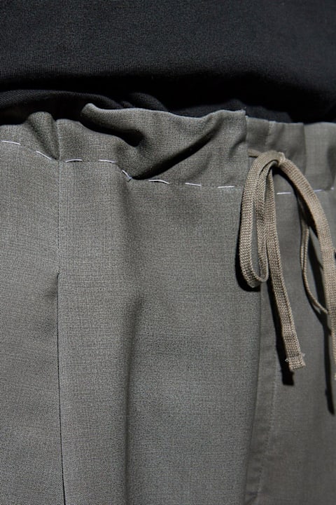 ウィメンズ Maison Margielaのパンツ＆ショーツ Maison Margiela Drawstring Straight-leg Trousers