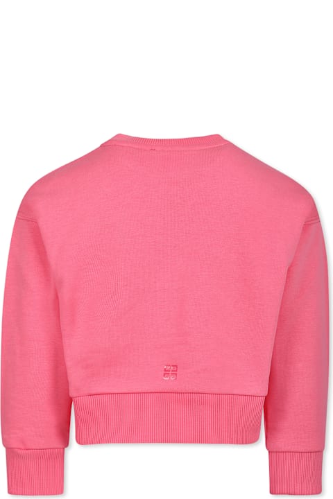 Givenchy Sweaters & Sweatshirts for Women Givenchy Pink Crop Sweatshirt For Girl With Logo