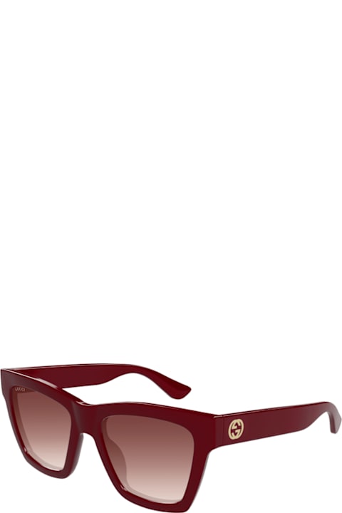 ウィメンズ アイウェア Gucci Eyewear Gucci Gg1714s Linea Gg Logo 003 Burgundy Red Sunglasses