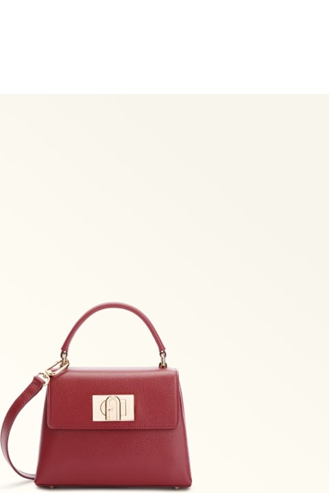 Homeware Furla 1927 Mini Leather Top Handle, Cherry Color