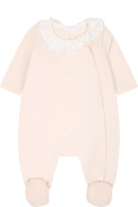 Fashion for Baby Boys Chloé Pink Set Of Babygrow For Baby Girl