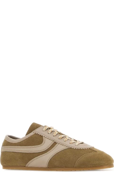 Homeware Dries Van Noten Cappuccino Suede Sneakers