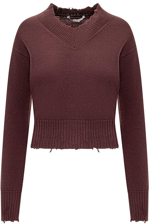 Stella McCartney Sweaters for Women Stella McCartney V-neck Distressed Jumper