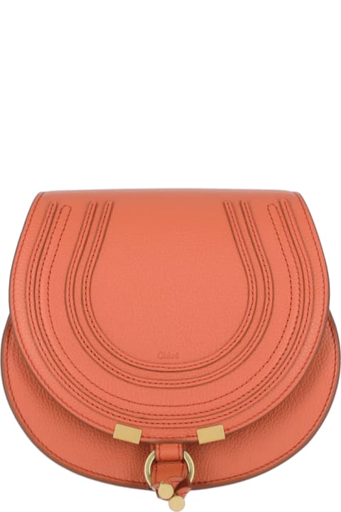 Chloé Bags for Women Chloé Mercie Shoulder Bag In Orange Leather