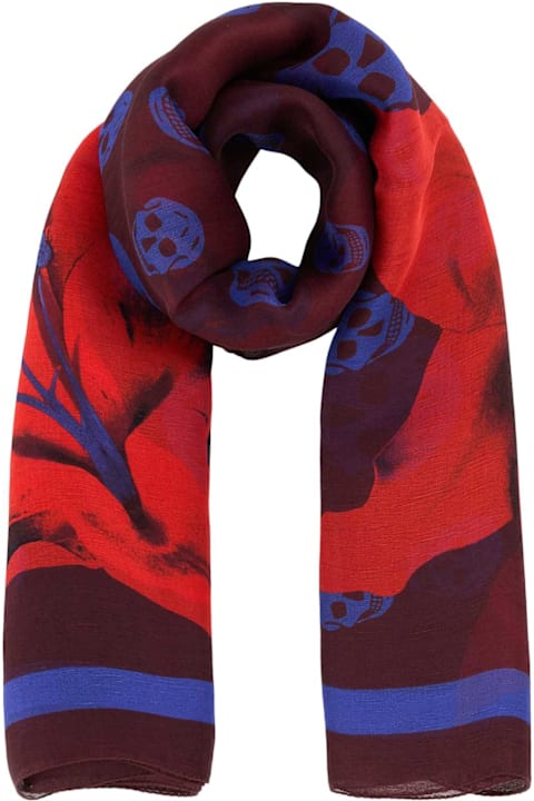 Alexander McQueen Scarves & Wraps for Men Alexander McQueen Printed Silk Foulard