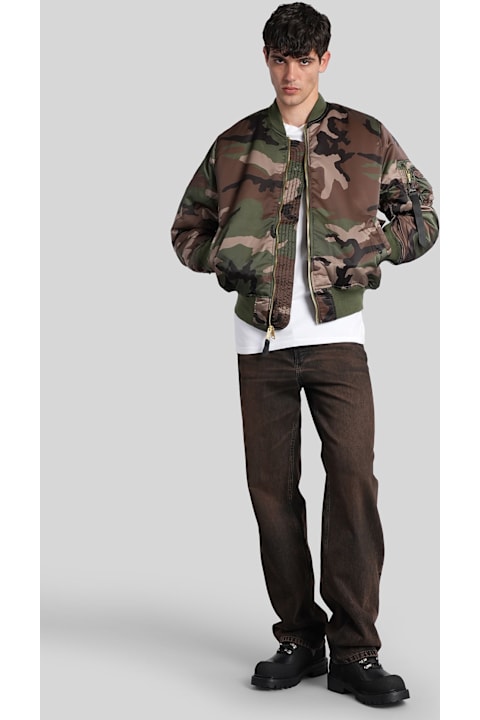 Alpha Industries for Women Alpha Industries Ma-1 Bomber Jacket In Camouflage Nylon