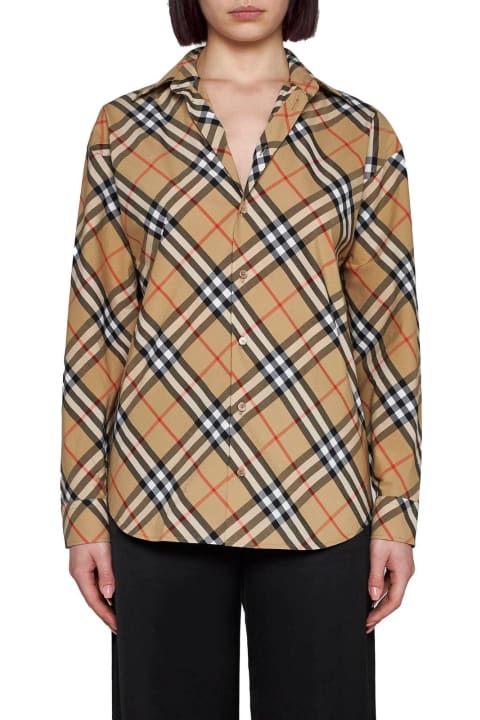 Burberry for Women Burberry Check Printed Long Sleeved Shirt