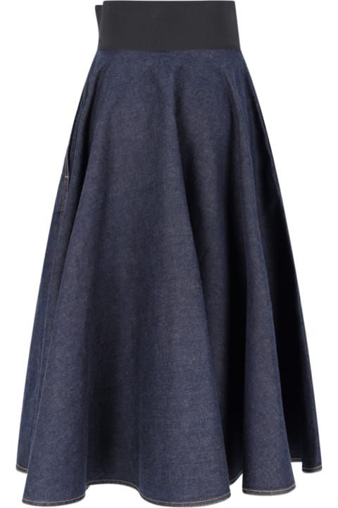 Alaia Skirts for Women Alaia Denim Long Skirt