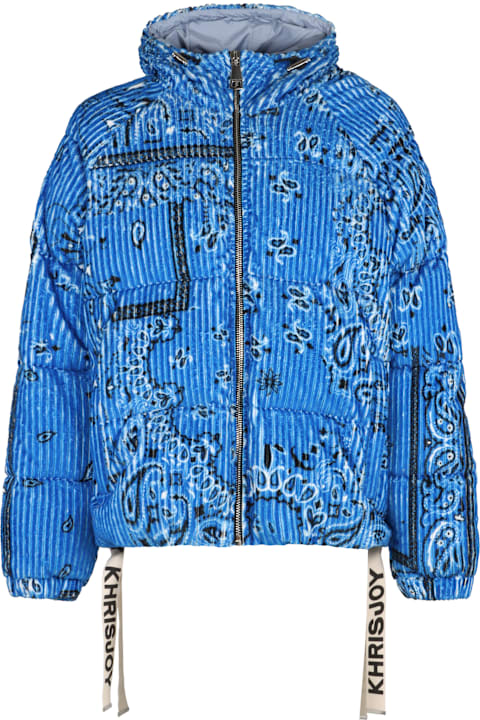 Khrisjoy for Kids Khrisjoy Puff Bandana Corduroy Hooded Down Jacket