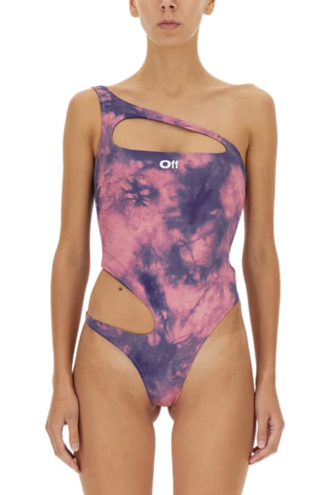 Fashion for Women Off-White One Piece Swimsuit With Logo