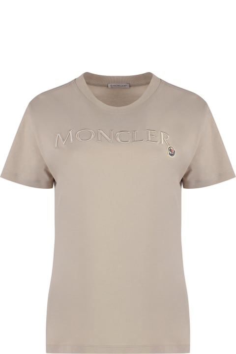 Moncler Topwear for Women Moncler Cotton Crew-neck T-shirt