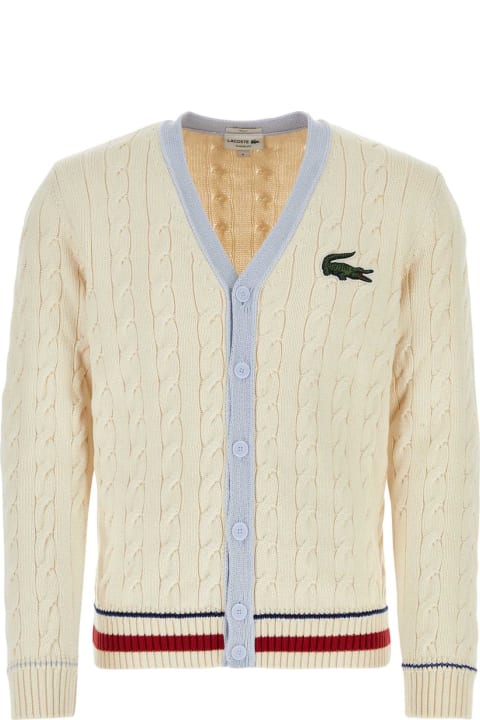Lacoste Clothing for Men Lacoste Sand Cotton Blend Cardigan