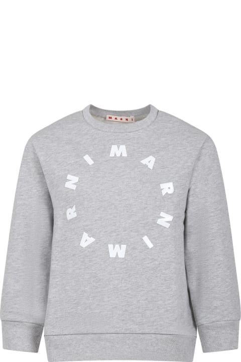 Marni for Kids Marni Grey Sweatshirt For Kids With Logo