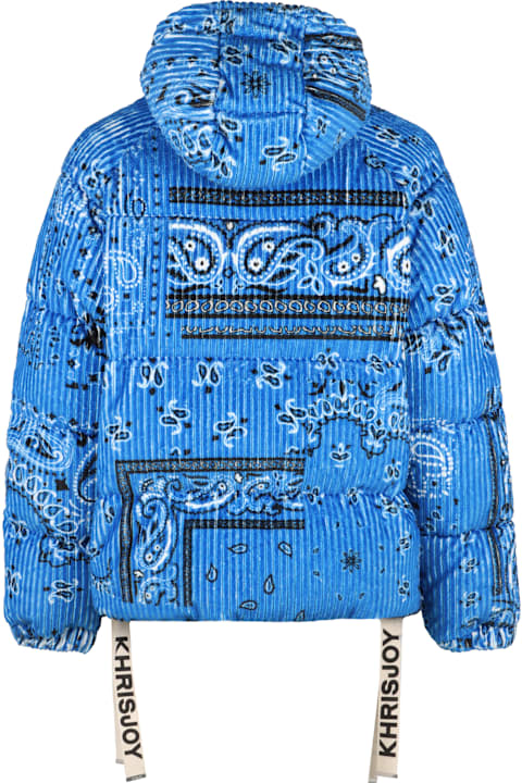 Khrisjoy for Kids Khrisjoy Puff Bandana Corduroy Hooded Down Jacket