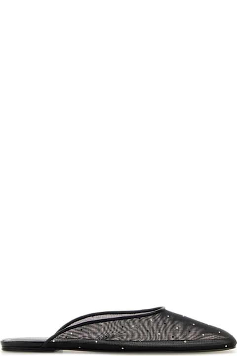 Magda Butrym for Kids Magda Butrym Black Mesh Slippers