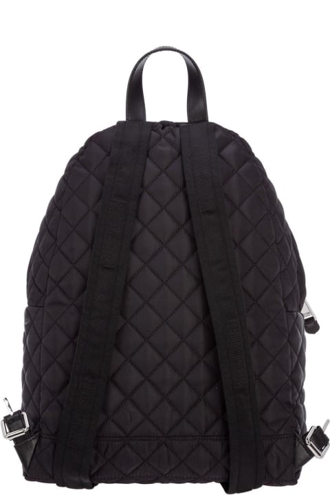 Moschino Backpacks for Women Moschino Logo Patched Quilted Backpack