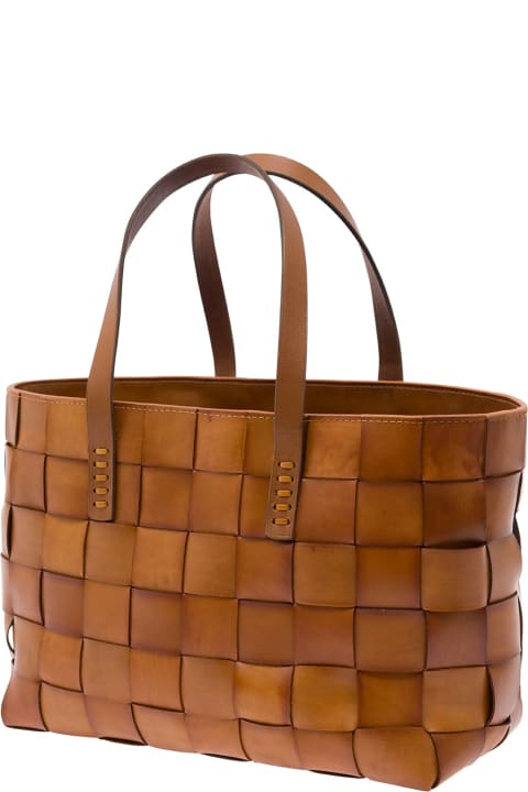 Dragon Diffusion Bags for Women Dragon Diffusion Japan Tote (flat Leathr Handles) Box Weave Basket 4cm Straps