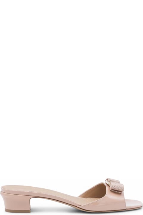 Ferragamo Nude Leather Sandals