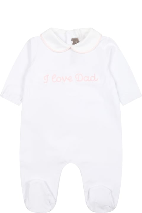 Bodysuits & Sets for Baby Girls Little Bear White Babygrown For Baby Girl With Writing