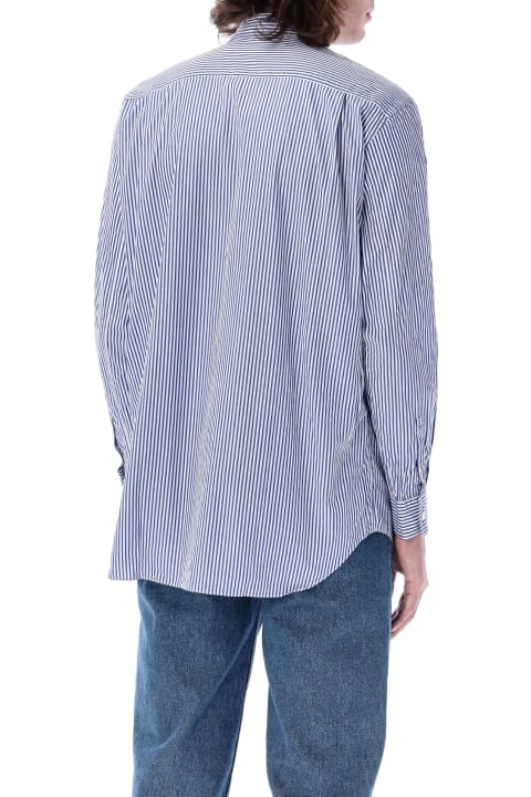Shirts for Men Comme des Garçons Play Striped Shirt With Black Heart Patch