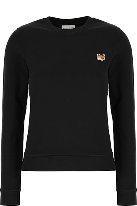 Maison Kitsuné Fleeces & Tracksuits for Women Maison Kitsuné Black Cotton Sweatshirt