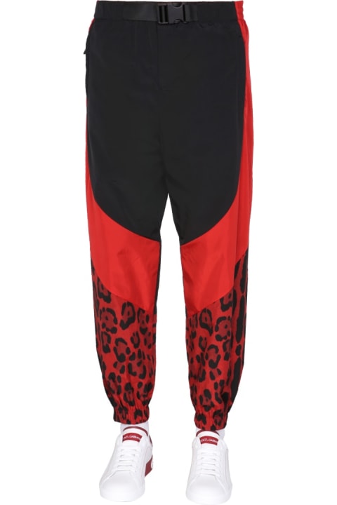 Fleeces & Tracksuits for Men Dolce & Gabbana Jogging Pants With Animal Print