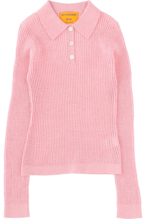 Guest in Residence for Kids Guest in Residence Long Sleeve "shrunken" Polo Shirt