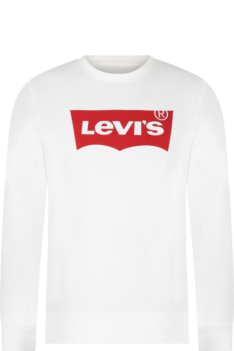 Homeware Levi's White Sweatshirt For Kids With Logo