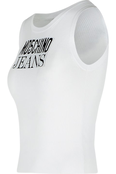 Homeware M05CH1N0 Jeans White Cotton Tank Top