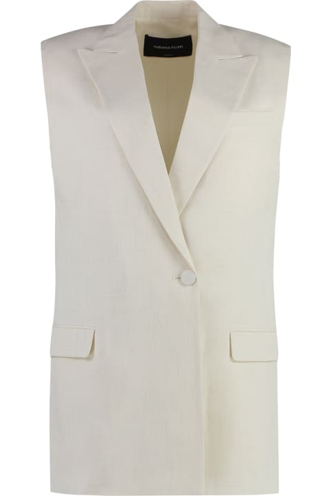 Fabiana Filippi Coats & Jackets for Women Fabiana Filippi Mixed Linen Waist Coat