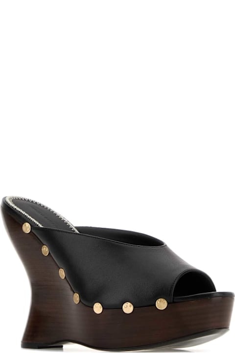 Magda Butrym Black Nappa Leather Wedges