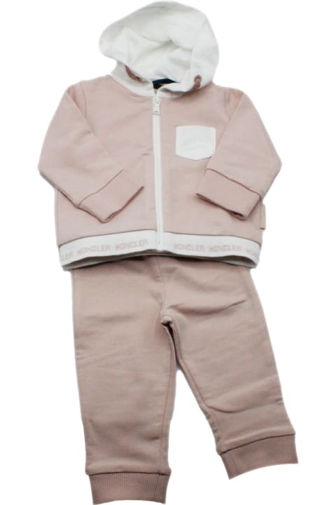 Fashion for Baby Girls Moncler Complete With Hooded Sweatshirt And Jogging Trousers