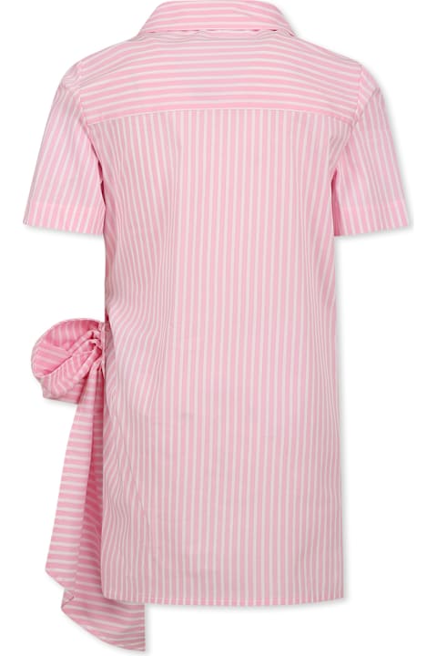 Homeware MSGM Pink Dress For Girl With Logo