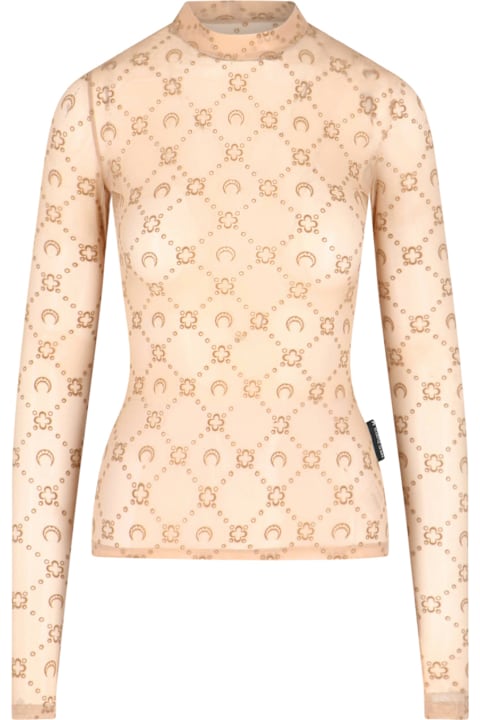 Marine Serre for Women Marine Serre Top "moonogram Mesh Flock"