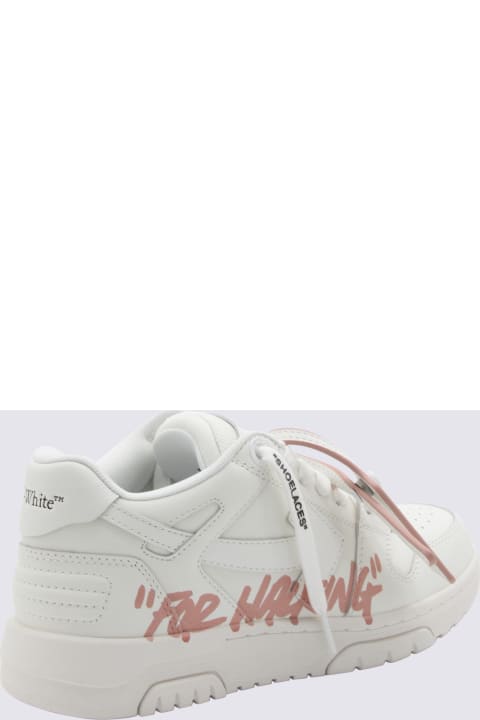 Sneakers for Women Off-White White And Pink Leather Out Of Office Sneakers