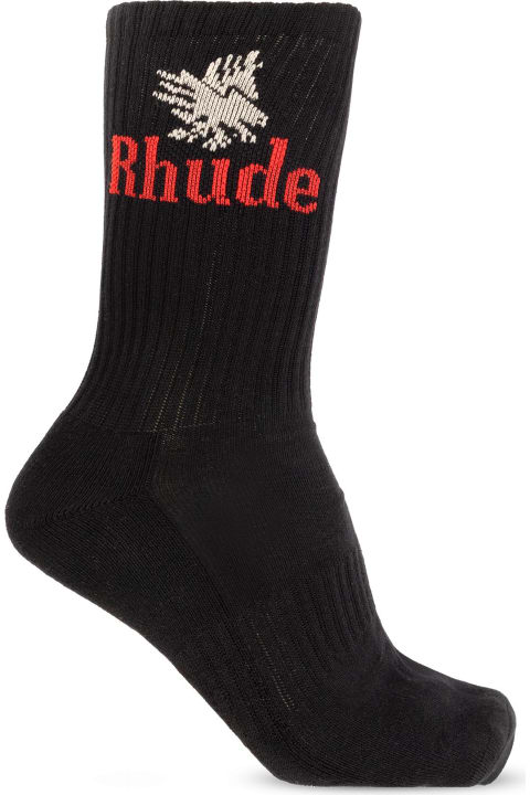 メンズ Rhudeのアンダーウェア Rhude Rhude Socks With Logo