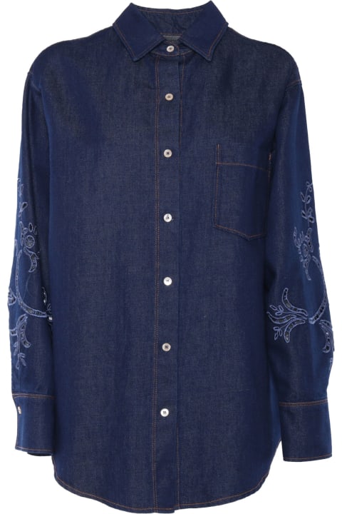 أدوات منزلية Forte_Forte Dark Blue Denim Shirt