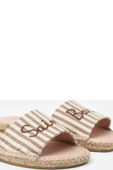 Homeware MC2 Saint Barth Woman Espadrillas Mules Luz With Saint Barth Embroidery