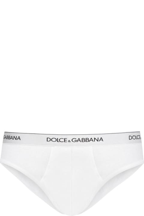 Underwear for Men Dolce & Gabbana White Cotton Briefs