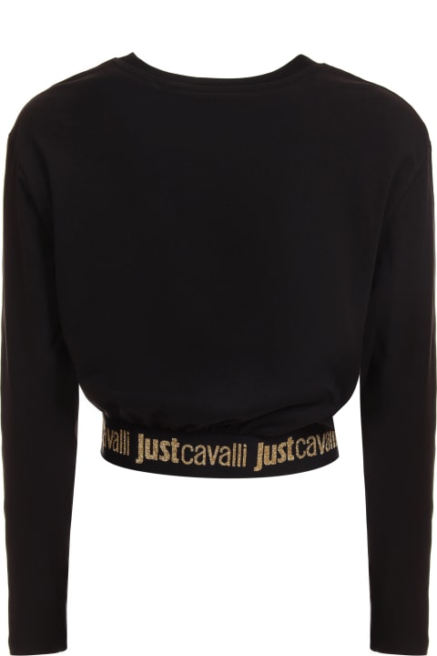 Just Cavalli Logo-print Cotton Crop Top